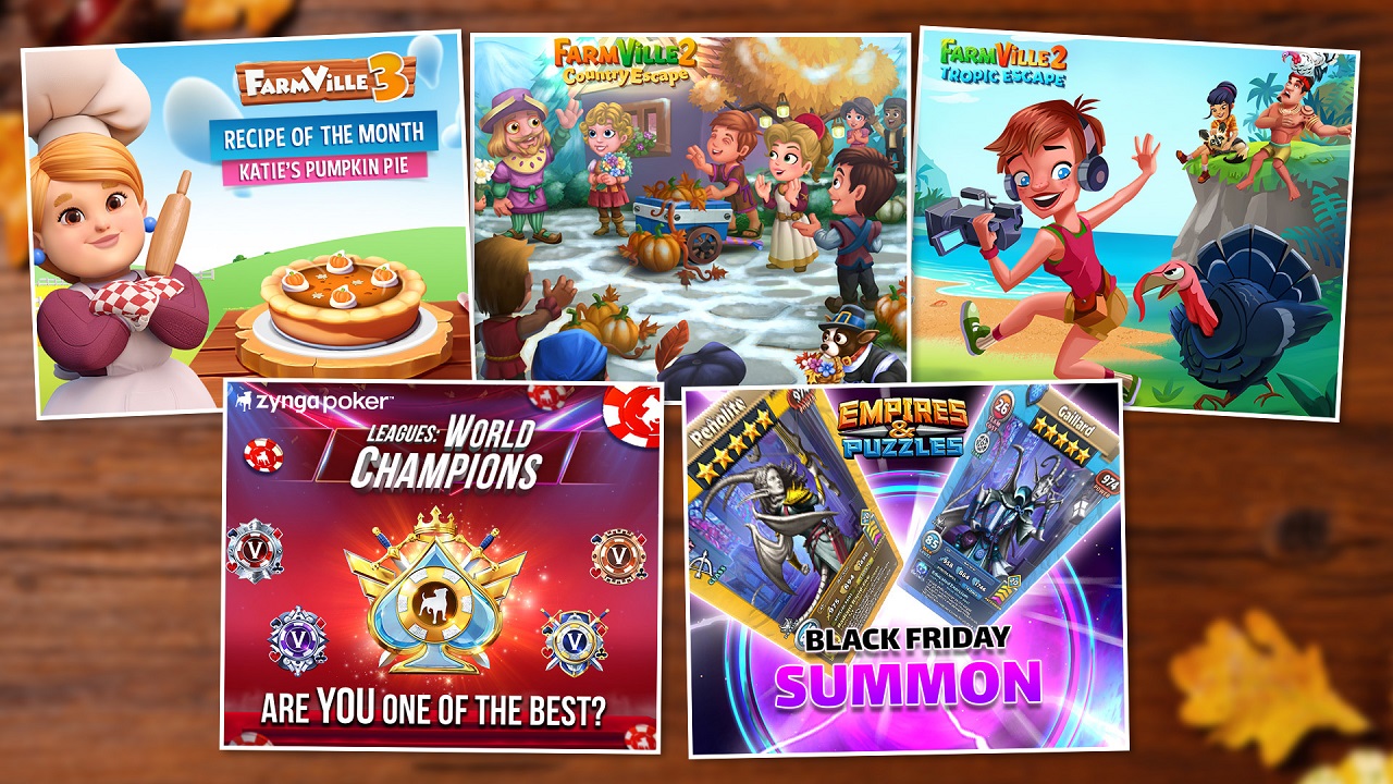 Zynga Launches Cornucopia of Events Across Several Titles for Thanksgiving