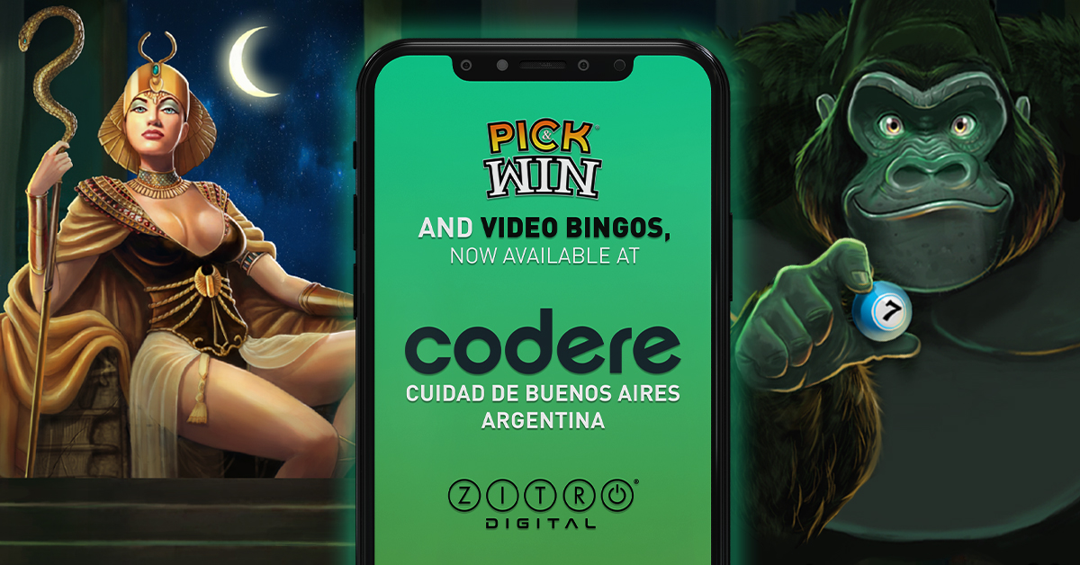 CODERE ADDS THE CERTIFICATED ONLINE GAMING LIBRARY OF ZITRO AT THE JURISDICTION CIUDAD DE BUENOS AIRES, ARGENTINA