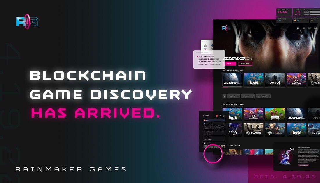 VC-backed Rainmaker Games Launches GameFi Discovery Platform to Over 1 Million Users