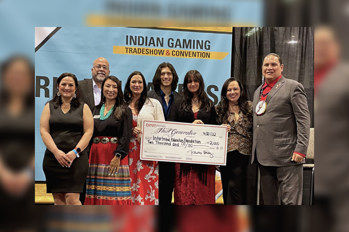 BMM Testlabs Makes Donation to Intertribal Education Foundation at Indian Gaming Tradeshow