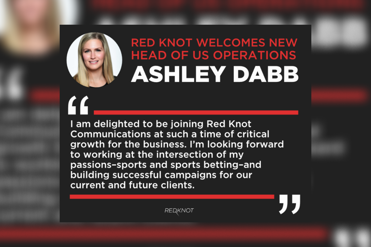 RED KNOT COMMUNICATIONS ANNOUNCES ASHLEY DABB AS HEAD OF US OPERATIONS