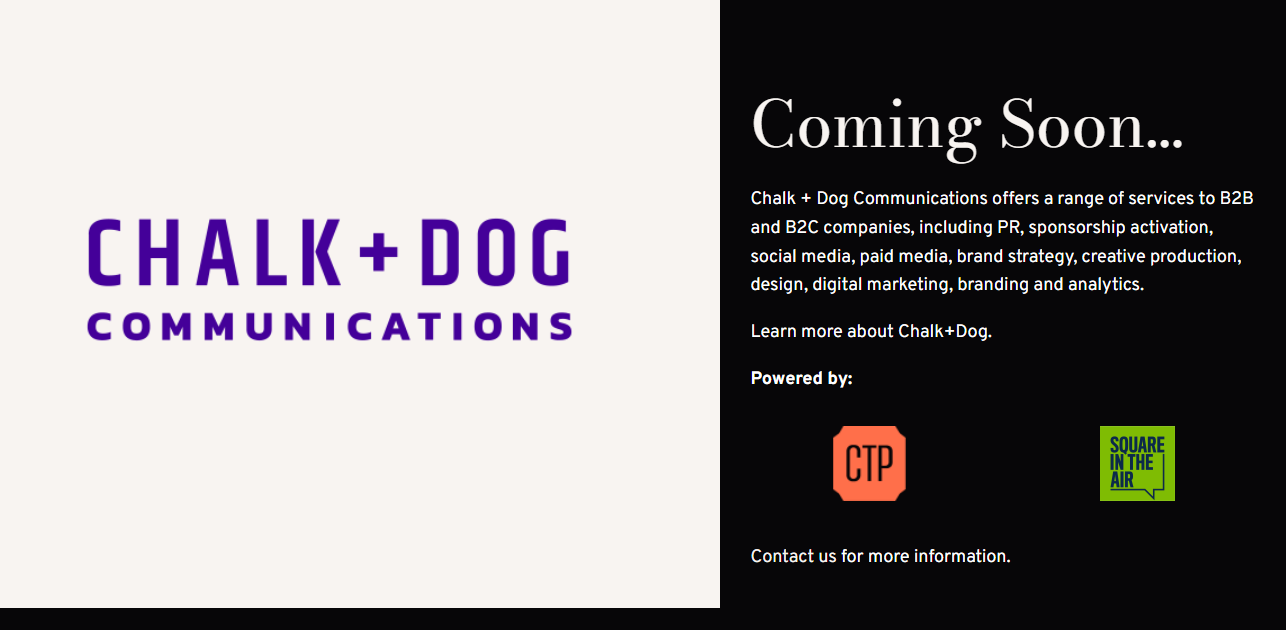CTP and Square in the Air Launch ‘Chalk + Dog Communications’