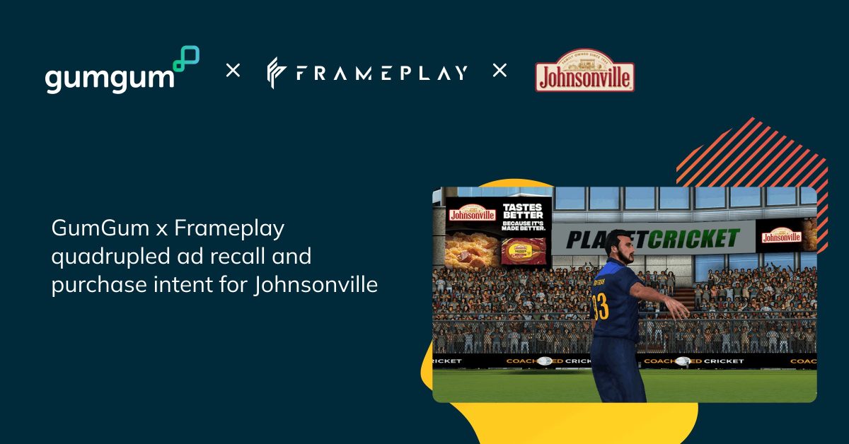 Leading US Brand Johnsonville Announced Results of First Intrinsic In-Game Ad Campaign with GumGum and Frameplay