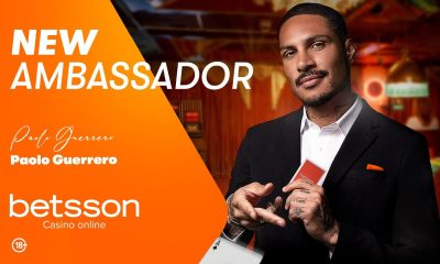 BETSSON ANNOUNCES GLOBAL PARTNERSHIP WITH PERUVIAN FOOTBALL LEGEND PAOLO GUERRERO