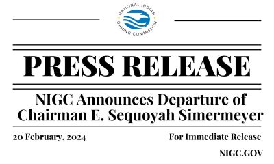NIGC Announces Departure of Chairman E. Sequoyah Simermeyer