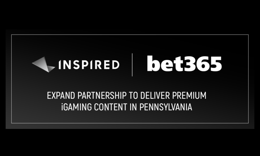 INSPIRED ENTERTAINMENT AND BET365 EXPAND PARTNERSHIP TO DELIVER PREMIUM IGAMING CONTENT IN PENNSYLVANIA