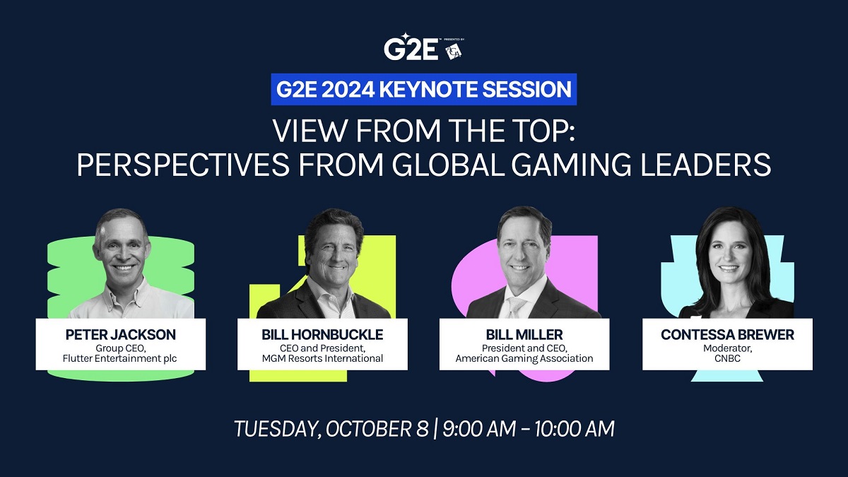 Gaming CEOs Peter Jackson and Bill Hornbuckle to Keynote G2E 2024