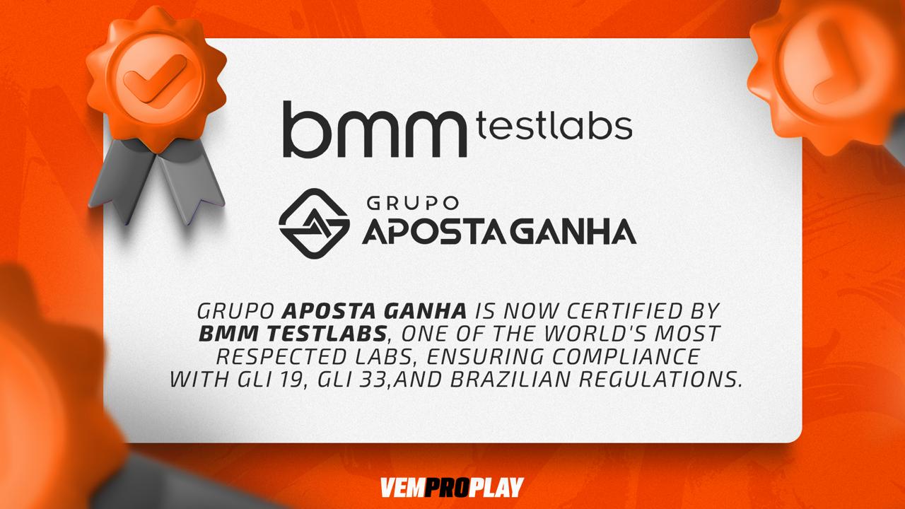 Grupo Aposta Ganha secures GLI 19, GLI 33 and Brazilian certification for its platform from BMM Testlabs