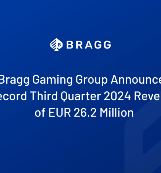 Bragg Gaming Group Announces Record Third Quarter 2024 Revenue of Eur 26.2 Million (USD 29.3 Million)