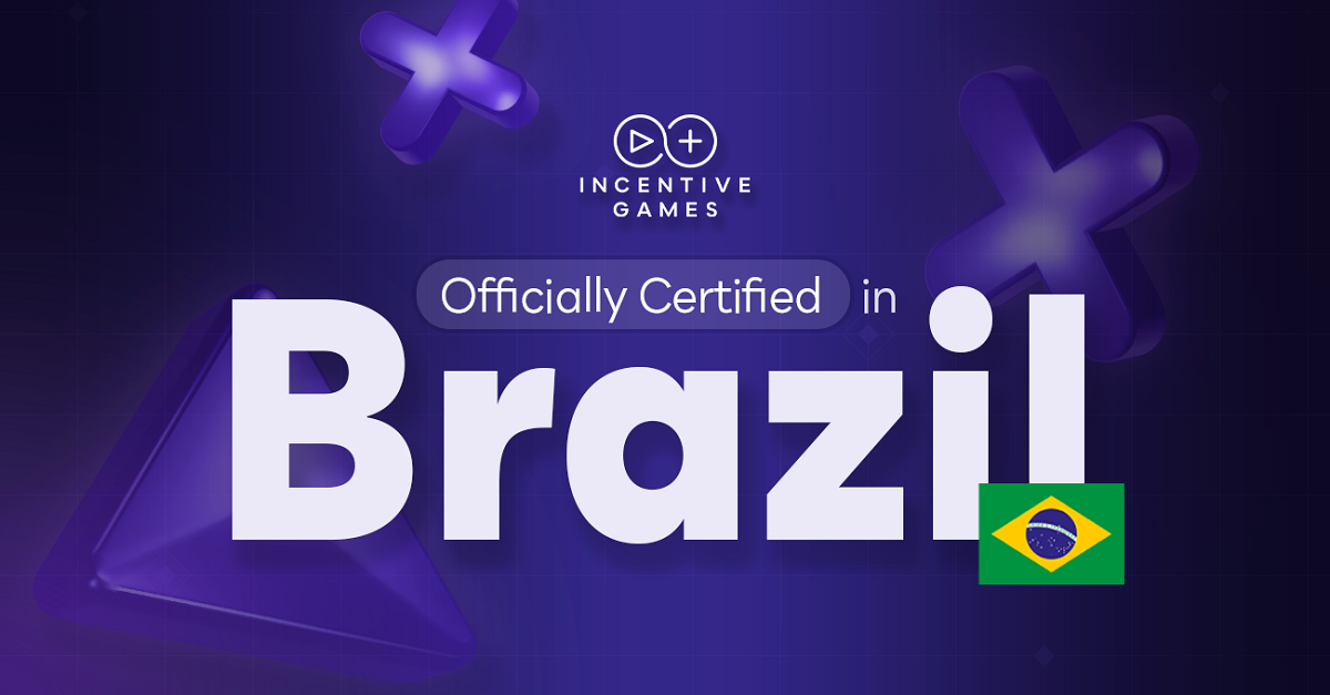 INCENTIVE GAMES RECEIVES FULL PAY-TO-PLAY GAMING CERTIFICATION IN BRAZIL