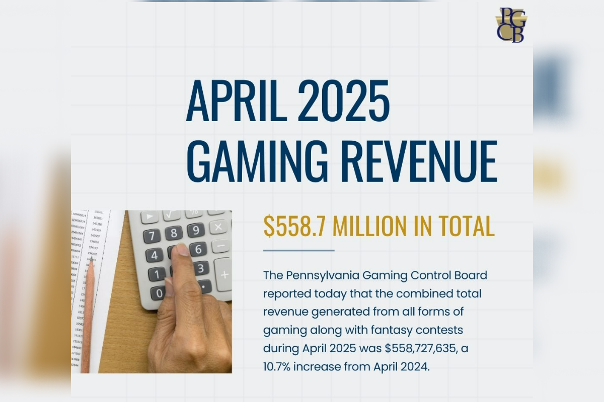 PA Gaming Control Board Reports a Nearly 11% increase of Gaming Revenue in April