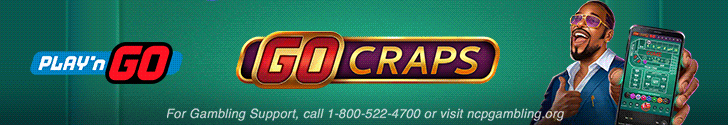 GO CRAPS strategy view showing real-time roll history and flexible betting options.