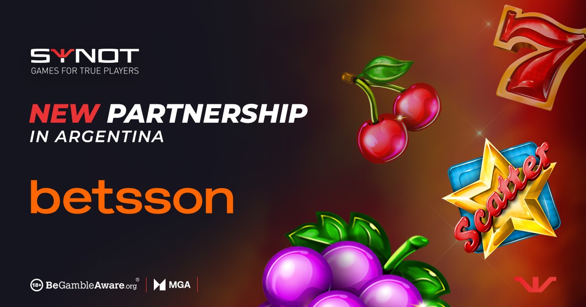 SYNOT Games enters the Argentinian iGaming market with Betsson as a trusted partner