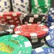 Colored casino chips