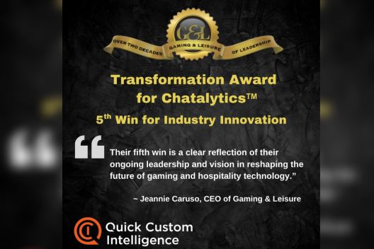 Quick Custom Intelligence Wins Prestigious G&L Transformation Award for Chatalytics – Their Fifth Win for Industry Innovation