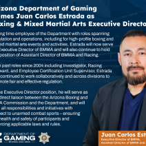 Arizona Department of Gaming Names Juan Carlos Estrada as Boxing and Mixed Martial Arts Executive Director