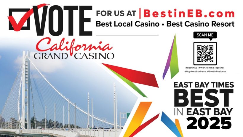 California Grand Casino Honored as Best Local Casino by the East Bay Times
