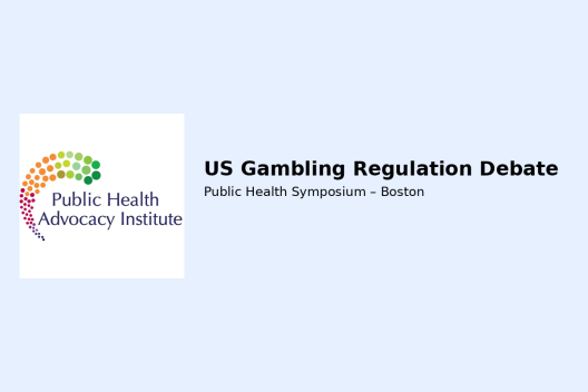 Discussion on US online gambling regulation and public health risks at a conference in Boston