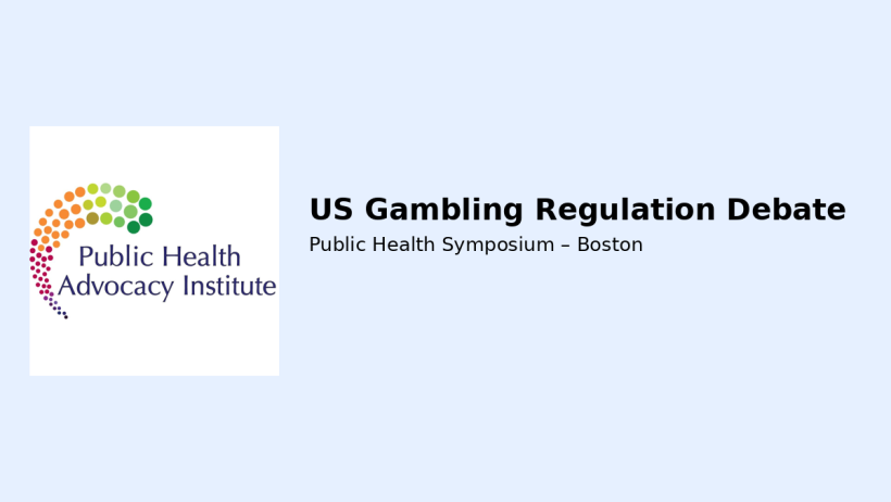 Discussion on US online gambling regulation and public health risks at a conference in Boston