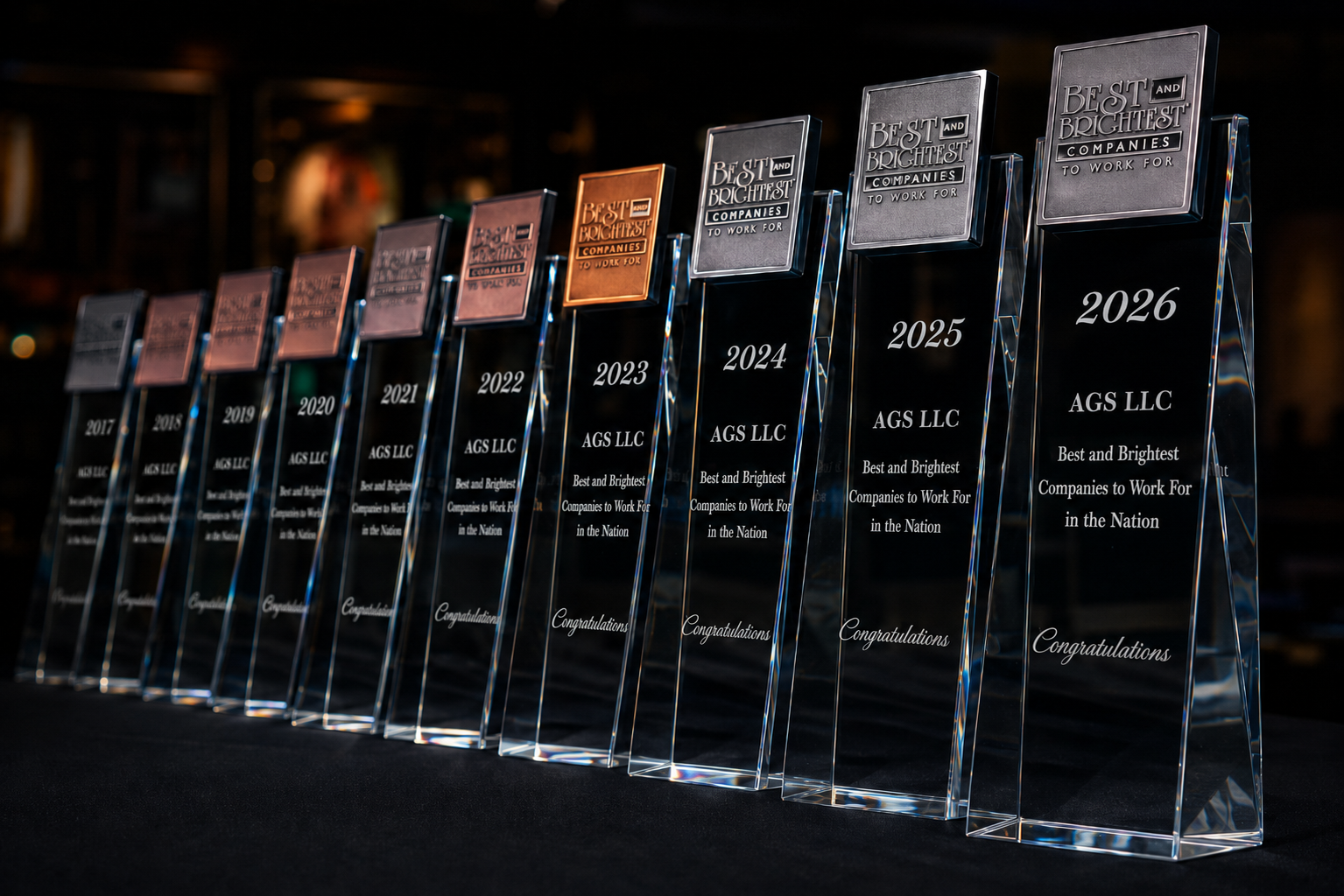 AGS celebrates 10 straight years as a best and brightest company to work for in the nation